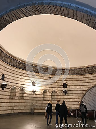 A giant metro station in the heart of Kyiv or Kiev - UKRAINE Editorial Stock Photo